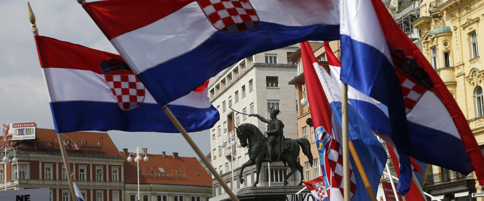 Christian Nationalists in Croatia March Against EU-LGBT Tyranny