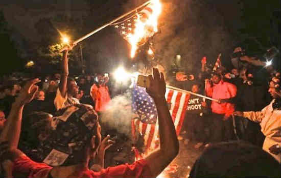 flag burning-Donald Trump-BlackLivesMatter-revolutionary communism-unamerican-Supreme Court